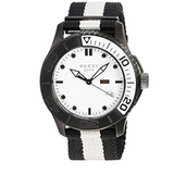Gucci G Timeless XL White Dial Two Tone NATO Strap Watch For Men - YA126243 Buy Now By Gucci