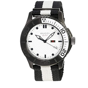 Gucci G Timeless XL White Dial Two Tone NATO Strap Watch For Men - YA126243 Buy Now By Gucci