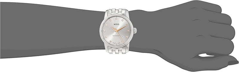 Mido Baroncelli III Automatic Silver Dial Silver Steel Strap Watch For Women - M7600.4.21.1 Buy Now By Mido