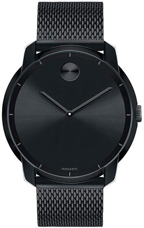 Shop Movado Bold Black Dial Black Mesh Bracelet Watch For Men - 3600261 in USA