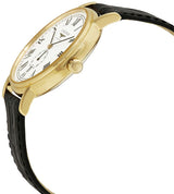 Shop Longines Presence 25.5mm Automatic White Dial Black Leather Strap Watch for Women - L4.921.2.11.2 in USA