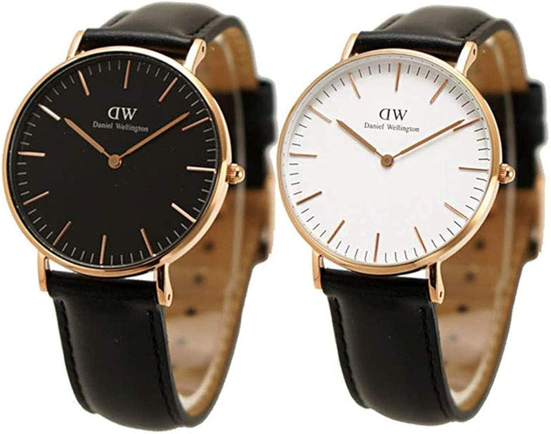 Daniel Wellington Classic Sheffield White Dial Black Leather Strap Watch for Women - DW00100036 Buy Now By Daniel Wellington