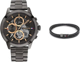 Tommy Hilfiger Henry Chronograph Grey Dial Grey Steel Strap Watch For Men - 1710479 Buy Now By Tommy Hilfiger