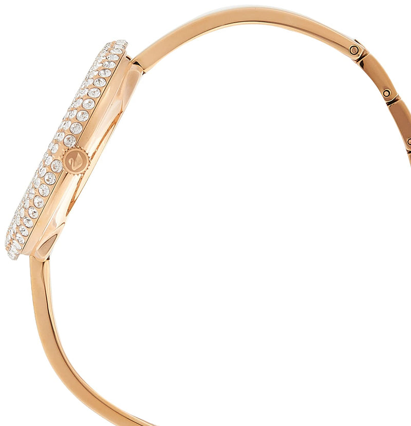 Shop Swarovski Crystal Rose Silver Dial Rose Gold Steel Strap Watch for Women - 5484073 in USA