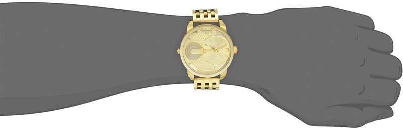 Diesel Mini Daddy Gold Dial Gold Steel Strap Watch For Men - DZ7306 Buy Now By Diesel