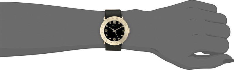 Marc Jacobs Amy Black Dial Black Leather Strap Watch for Women - MBM1154 Buy Now By Marc Jacobs