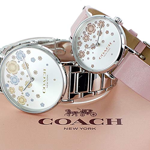 Coach Perry Silver Dial Pink Leather Strap Watch For Women - 14503325 Buy Now By Coach