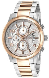 Guess Exec Chronograph White Dial Two Tone Steel Strap Watch for Men - W0075G2 Buy Now By Guess