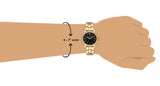Michael Kors Corey Three Hand Black Dial Gold Steel Strap Watch for Women - MK7345 Buy Now By Michael Kors