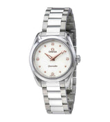 Shop Omega Seamaster Aqua Terra Quartz Diamond Silver Dial Silver Steel Strap Watch for Women - 220.10.28.60.54.001 in USA
