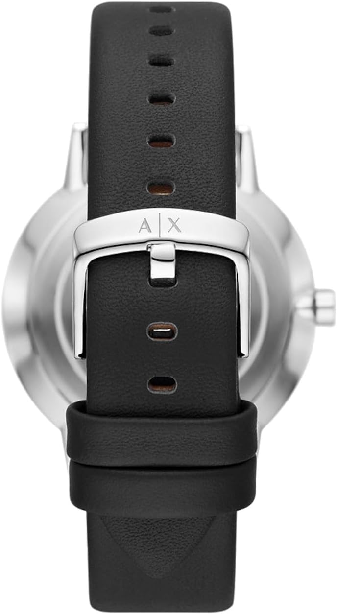 Armani Exchange Cayde Chronograph Black Dial Black Leather Strap Watch for Men - AX2745 Buy Now By Armani Exchange