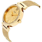 Shop Guess Soho Champagne Dial Stainless Steel Mesh Bracelet Watch For Women - W0638L2 in USA