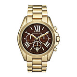 Shop Michael Kors Bradshaw Brown Dial Gold Steel Strap Watch for Women - MK5502 in USA