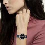 Swarovski Crystal Frost Black Dial Black Leather Strap Watch for Women - 5484058 Buy Now By Swarovski