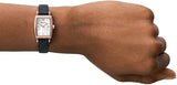 Emporio Armani Gianni T Bar Crystals Silver Dial Blue Leather Strap Watch For Women - AR11469 Buy Now By Emporio Armani