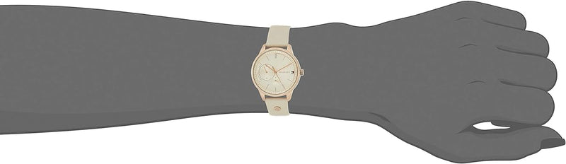 Shop Tommy Hilfiger Brooke Quartz White Dial Cream Leather Strap Watch for Women - 1782022 in USA