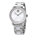 Shop Movado Bold Ceramic Silver Dial Silver Steel Strap Watch for Women - 3600638 in USA