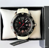 Shop Tommy Hilfiger Sport Black Dial White Rubber Strap Watch for Men - 1790986 in USA