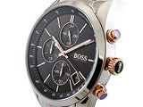 Shop Hugo Boss Grand Prix Black Dial Two Tone Steel Strap Watch for Men - 1513473 in USA