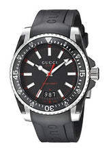 Shop Gucci Dive Quartz Black Dial Black Rubber Strap Watch For Men - YA136303 in USA