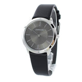 Calvin Klein Minimal Black Dial Black Leather Strap Watch for Men - K3M211C4 Buy Now By Calvin Klein