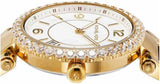 Michael Kors Parker Mother of Pearl White Dial Gold Steel Strap Watch For Women - MK4693