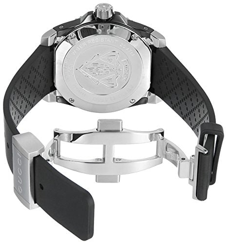 Shop Gucci Dive Quartz Black Dial Black Rubber Strap Watch For Men - YA136303 in USA