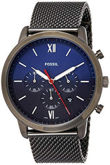 Fossil Neutra Chronograph Blue Dial Silver Mesh Bracelet Watch for Men - FS5383 Buy Now By Fossil