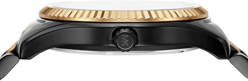 Michael Kors Lexington Quartz Black Dial Two Tone Steel Strap Watch For Men - MK8948 Buy Now By Michael Kors