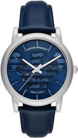 Emporio Armani Luigi Automatic Blue Dial Blue Leather Strap Watch For Men - AR60030 Buy Now By Emporio Armani