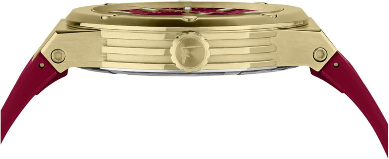 Salvatore Ferragamo F-80 Classic Red Dial Red Rubber Strap Watch for Men - SFHY02422 Buy Now By Salvatore Ferragamo