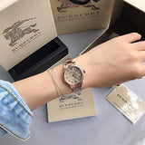 Burberry The Classic Rose Gold Dial Rose Gold Steel Strap Watch for Women - BU10116 Buy Now By Burberry