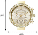 Michael Kors Parker Chronograph Gold Dial Gold Steel Strap Watch For Women - MK6831 Buy Now By Michael Kors
