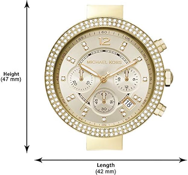 Michael Kors Parker Chronograph Gold Dial Gold Steel Strap Watch For Women - MK6831 Buy Now By Michael Kors