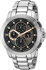 Michael Kors Ryker Chronograph Black Dial Silver Steel Strap Watch For Men - MK8528 Buy Now By Michael Kors