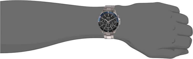 Hugo Boss Troper Chronograph Black Dial Silver Steel Strap Watch For Men - 1514101 Buy Now By Hugo Boss