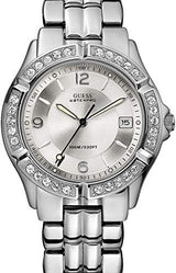 Guess Water Pro Diamonds Silver Dial Silver Steel Strap Watch For Women - G75511M Buy Now By Guess