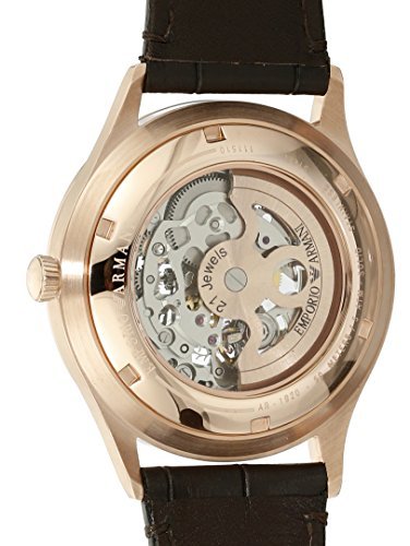 Emporio Armani Meccanico White Dial Brown Leather Strap Watch For Men - AR1920 Buy Now By Emporio Armani