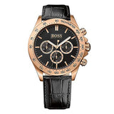 Hugo Boss Ikon Black Dial Black Leather Strap Watch for Men - 1513179 Buy Now By Hugo Boss