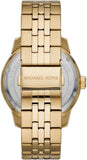 Michael Kors Cunningham Multifunction Black Dial Gold Steel Strap Watch For Men - MK7154