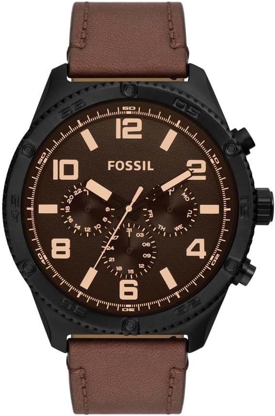 Fossil Brox Multifunction Brown Dial Brown Leather Strap Watch for Men - BQ2802 Buy Now By Fossil