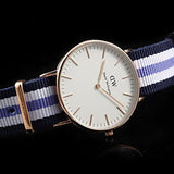 Daniel Wellington Classic Trinity White Dial Three Tone Nylon Strap Watch For Women - 0509DW Buy Now By Daniel Wellington