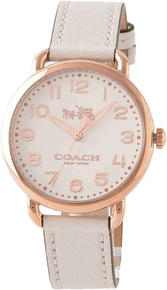 Coach Delancey White Dial White Leather Strap Watch for Women - 14502716 Buy Now By Coach