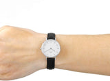 Daniel Wellington Classic Petite Sheffield White Dial Black Leather Strap Watch For Women - DW00100242 Buy Now By Daniel Wellington