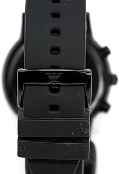 Shop Emporio Armani Chronograph Quartz Silver Dial Black Rubber Strap Watch For Men - AR11048 in USA