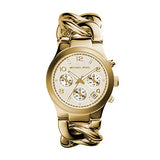 Michael Kors Runway Twist Gold Dial Gold Steel Strap Watch for Women - MK3131