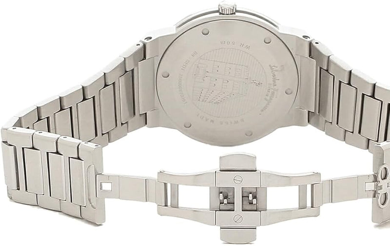 Shop Salvatore Ferragamo F-80 Classic Black Dial Silver Steel Strap Watch for Men - SFDT02423 in USA