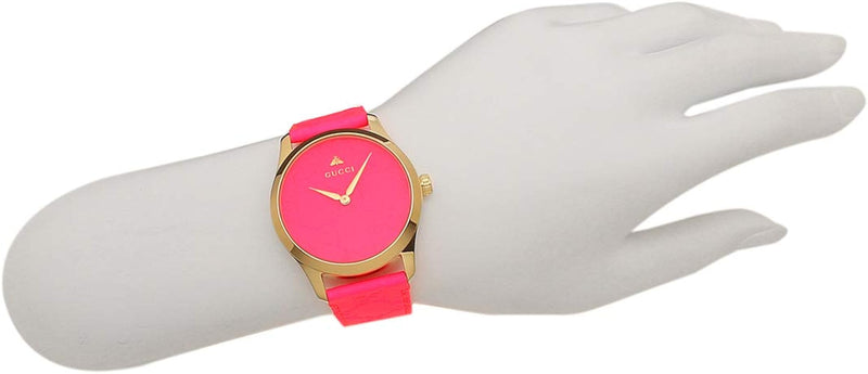 Gucci G Timeless Quartz Pink Dial Pink Leather Strap Watch For Women - YA1264115 Buy Now By Gucci