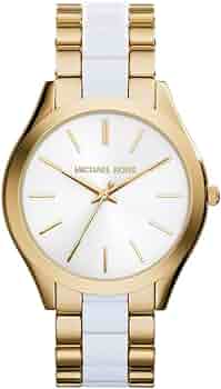 Michael Kors Slim Runway Quartz White Dial Two Tone Steel Strap Watch For Women - MK4295 Buy Now By Michael Kors