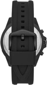 Fossil Garrett Chronograph Blue Dial Black Rubber Strap Watch for Men - FS5695 Buy Now By Fossil